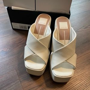 Dolce Vita Wonder Heels Ivory Leather 6.5